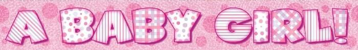BABY GIRL foil banner