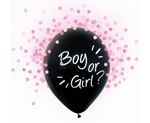 Obrázek k výrobku 23420 - Balónek Gender Reveal- Odhalení pohlaví miminka růžový