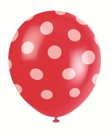 Balónky DOTS červené