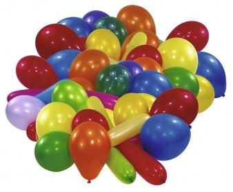 Balónky mix barev a tvarů
