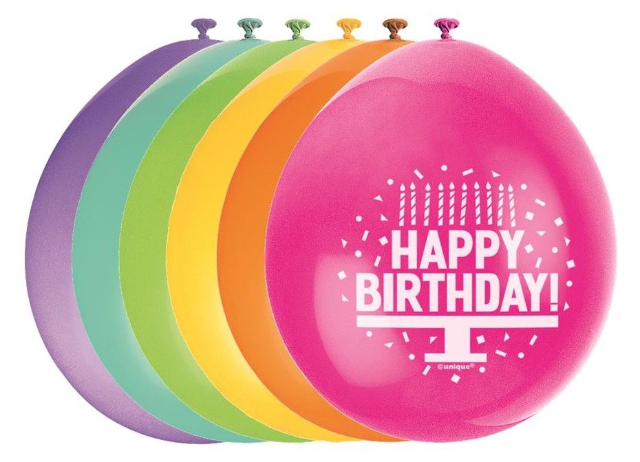 Obrázek k výrobku 19057 - Balónky s potiskem HAPPY BIRTHDAY