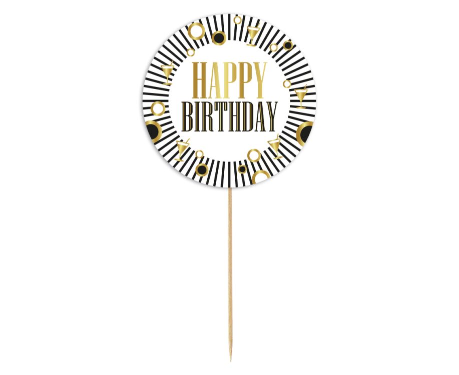 Obrázek k výrobku 23672 - Dekorace na dort HAPPY BIRTHDAY