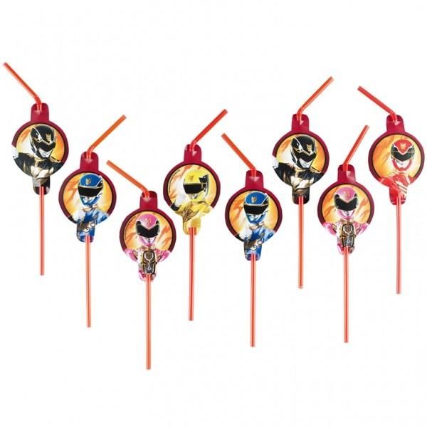 Dekorativní brčka Power Rangers