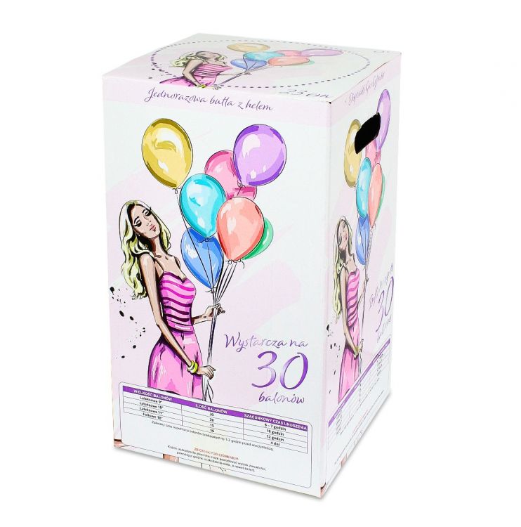 Obrázek k výrobku 18581 - Helium- Láhev helia pro 30 balónků