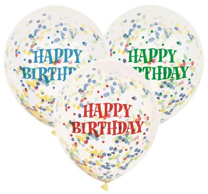 Konfety balónky s potiskem HAPPY BIRTHDAY