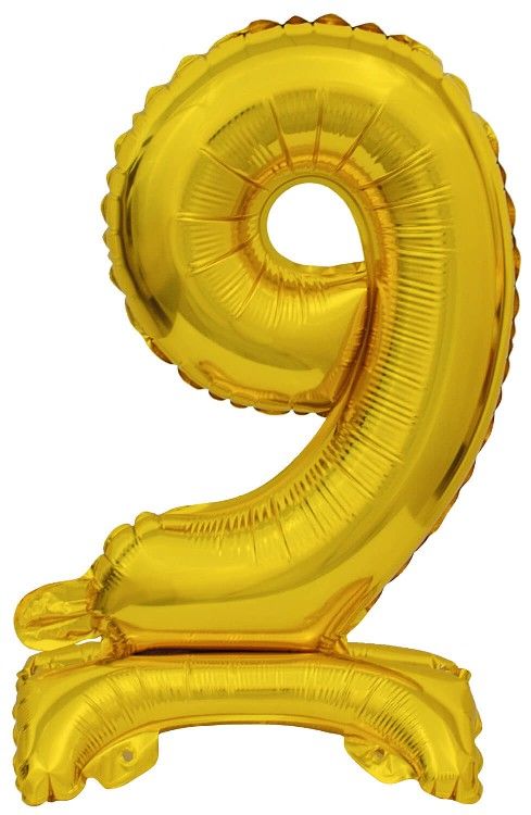 Obrázek k výrobku 23168 - Mini fóliový balónek 9 se stojanem