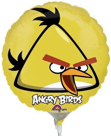 Mini fóliový balónek Angry Birds- Yellow Bird