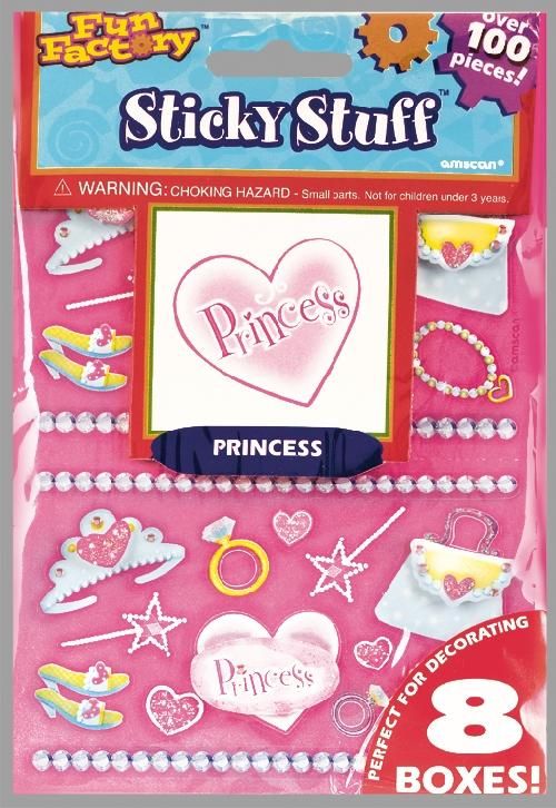 Princeznovské samolepky 3-D