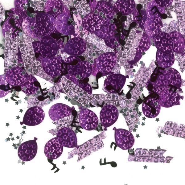 Purpurové Konfety HAPPY BIRTHDAY