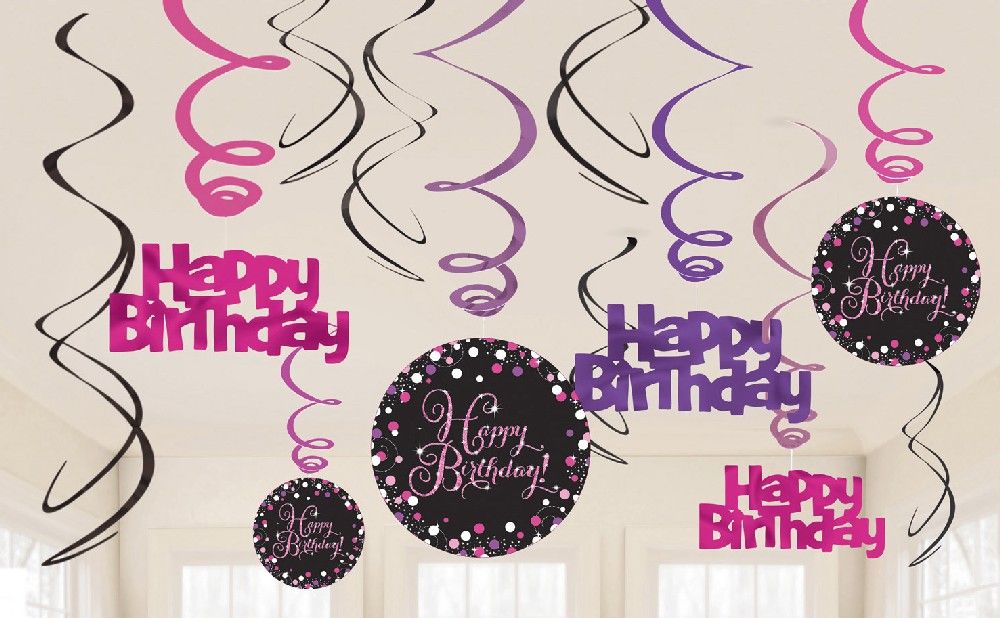 Obrázek k výrobku 22779 - Spirálová dekorace HAPPY BIRTHDAY