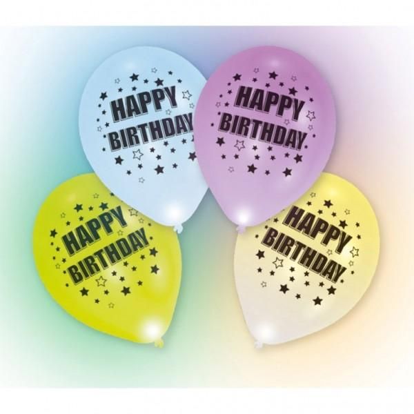 Svítící balónky HAPPY BIRTHDAY