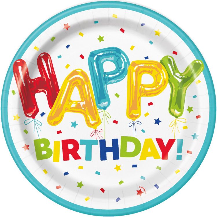 Obrázek k výrobku 23392 - Talíře HAPPY BIRTHDAY