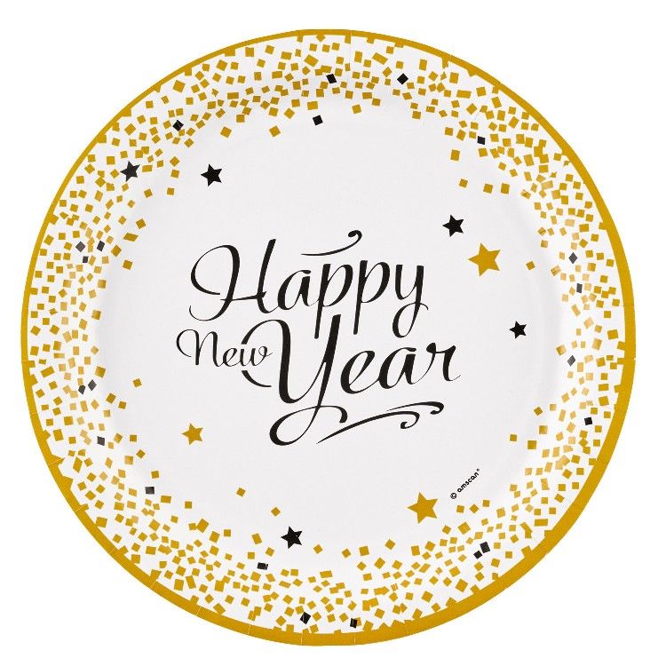 Obrázek k výrobku 20282 - Talíře HAPPY NEW YEAR