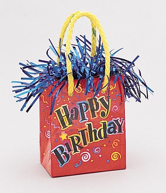 Těžítko na balónky HAPPY BIRTHDAY