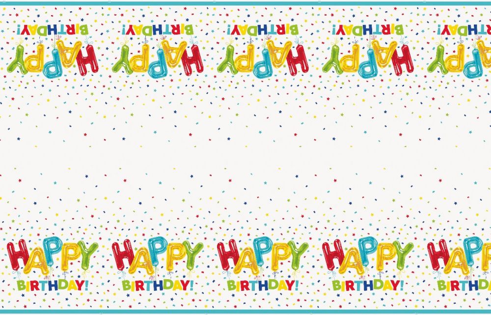Obrázek k výrobku 23396 - Ubrus HAPPY BIRTHDAY