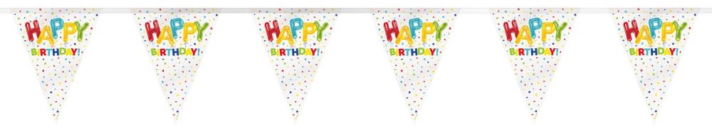 Obrázek k výrobku 23397 - Závěsné vlajky HAPPY BIRTHDAY