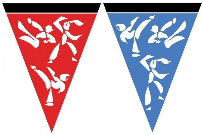 Závěsné vlajky Karate