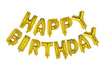 Obrázek k výrobku 23718 - Balónkový nápis HAPPY BIRTHDAY zlatý