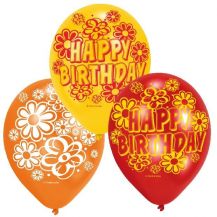 Balónky s potiskem HAPPY BIRTHDAY
