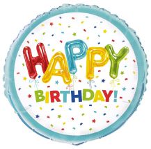 Obrázek k výrobku 19929 - Fóliový balónek HAPPY BIRTHDAY