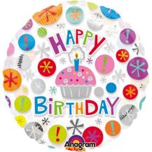Fóliový balónek Happy Birthday