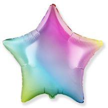 Obrázek k výrobku 23391 - Fóliový balónek hvězda duhová pastel