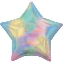 Obrázek k výrobku 22696 - Fóliový balónek hvězda duhová pastel