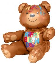 Fóliový balónek Medvídek HAPPY BIRTHDAY