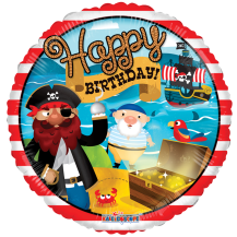 Obrázek k výrobku 23659 - Fóliový balónek pirát HAPPY BIRTHDAY