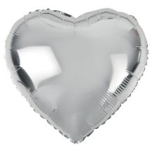 Obrázek k výrobku 23703 - Fóliový balónek srdce stříbrná