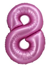 Obrázek k výrobku 23632 - Fóliový balónek tmavě růžový 8 satin