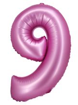 Obrázek k výrobku 23633 - Fóliový balónek tmavě růžový 9 satin