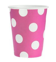 Obrázek k výrobku 23126 - Kelímky tmavě růžové DOTS