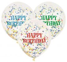 Konfety balónky s potiskem HAPPY BIRTHDAY