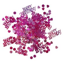 Obrázek k výrobku 20653 - Růžové Konfety HAPPY BIRTHDAY