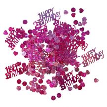 Obrázek k výrobku 20653 - Růžové Konfety HAPPY BIRTHDAY