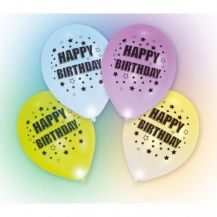 Svítící balónky HAPPY BIRTHDAY