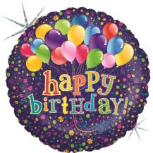 Obrázek k výrobku 23197 - Třpitivý fóliový balónek HAPPY BIRTHDAY