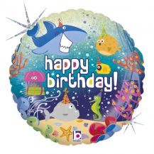 Obrázek k výrobku 22729 - Třpitivý fóliový balónek HAPPY BIRTHDAY