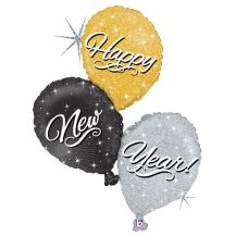 Obrázek k výrobku 22738 - Třpitivý fóliový balónek HAPPY NEW YEAR