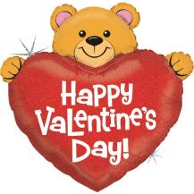 Obrázek k výrobku 23213 - Třpitivý fóliový balónek Valentýn