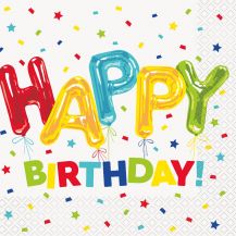 Obrázek k výrobku 23393 - Ubrousky HAPPY BIRTHDAY