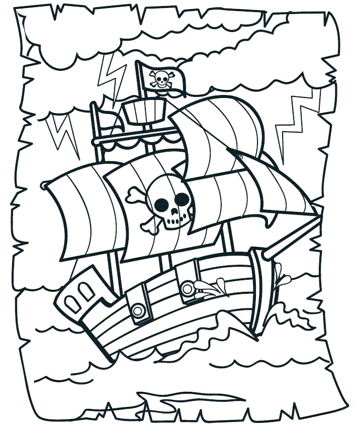 Omalovánky pirátská loď 2