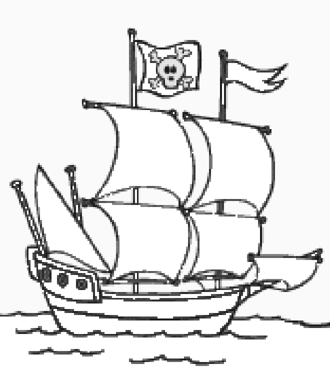 Omalovánky pirátská loď 4